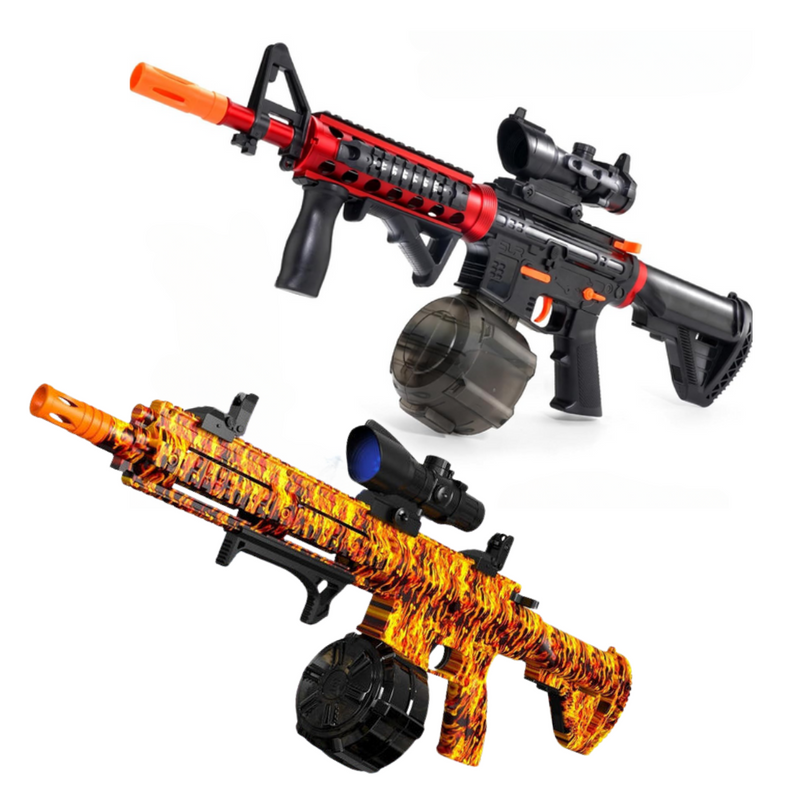 Kit 2 Unidades Brinquedos Lançadores (+50.000 bolinhas)(Vermelha) (Laranja)