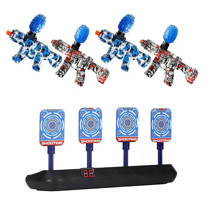 Kit 4 Unidades Brinquedos Lançadores + Alvo Eletrônico